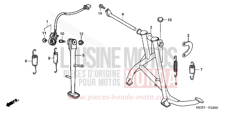 STAENDER (CBF600S6/SA6/N6/NA6) von CBF600S ABS QUASAR SILVER METALLIC (NHA48) von 2006